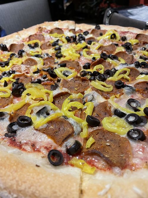 Vegan pepp  at Yellow Brick Pizza - Rich St in Columbus