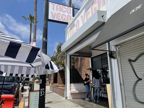 On Fairfax at Taco Vega in Los Angeles
