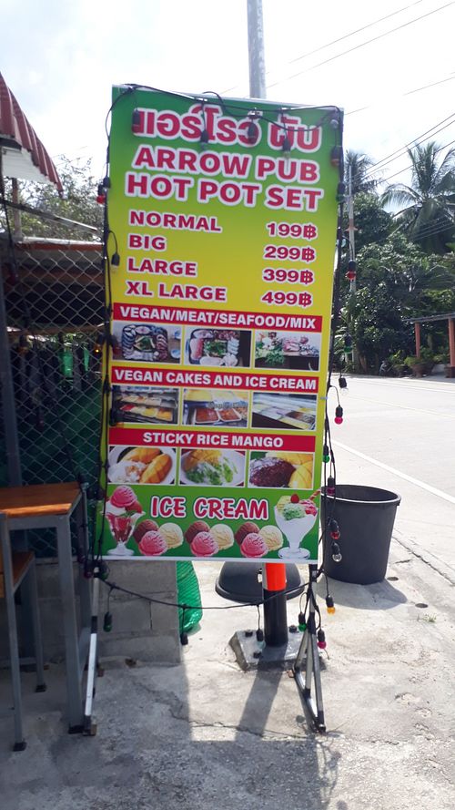 Advertising at Arrow Pub - maybe closed in Koh Phangan