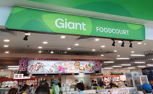 Stall is located inside Giant Food Court. Photo by Sam Lama at Fu Yuan 福缘素食 - Blk 58 Bedok South in East Singapore
