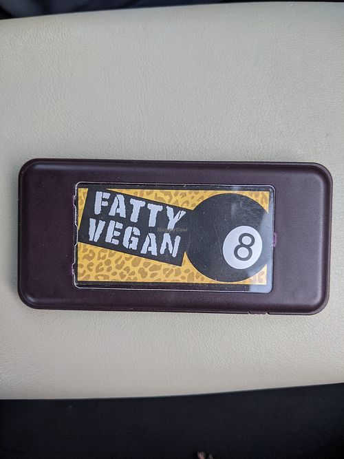 Buzzer thing to let you know when your food is ready! at Fatty Vegan in Ventura