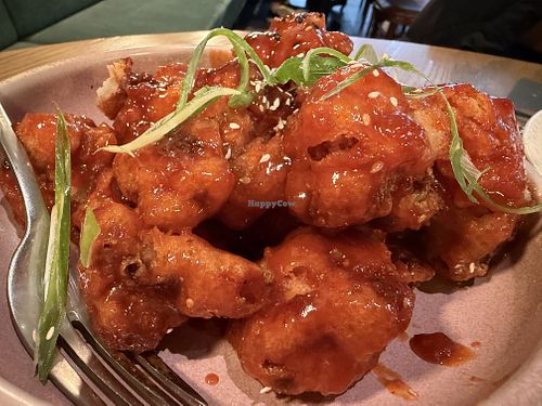 Gochujang cauliflower, spring onion, sesame seed  at east in Auckland