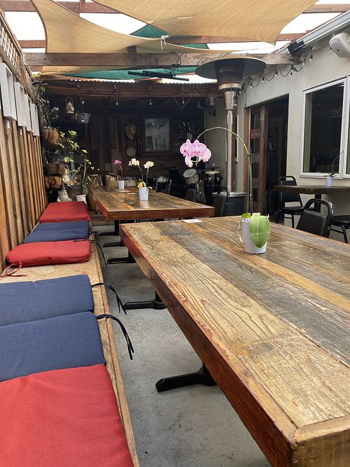 Cute Inner Outdoor Patio w/Live Plants 🪴   at Sky Cafe in South San Francisco