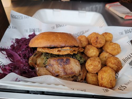 Hogless meal at The Hogless Roast in East London