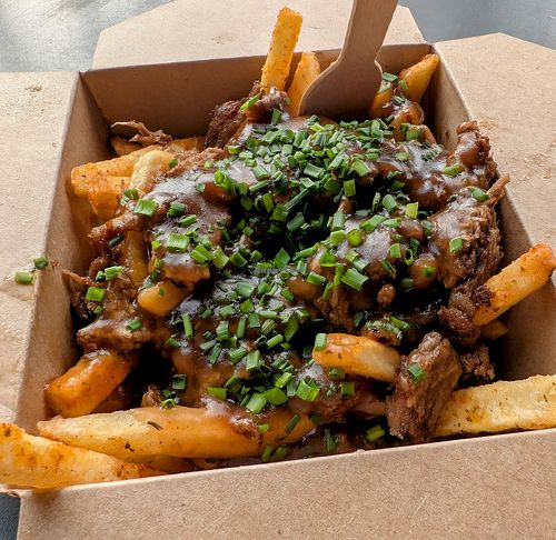 Beef brisket fries at The Hogless Roast in East London