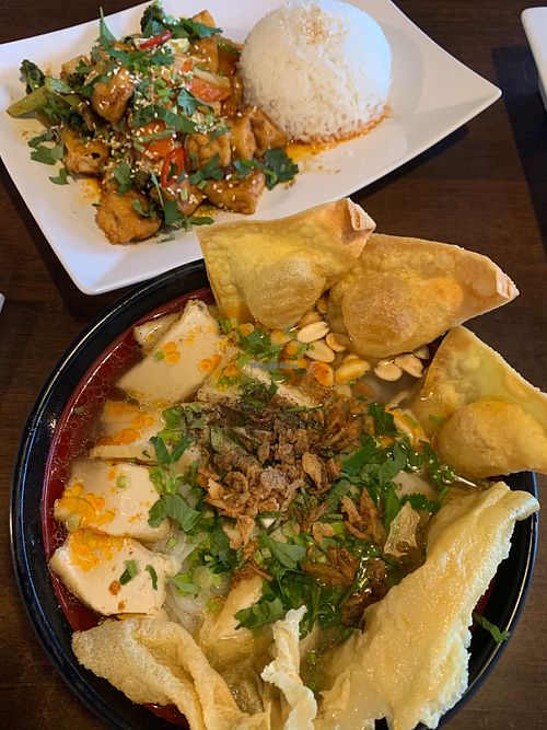 Noodle soup & tofu tom yum.  at Mekong Ravintola in Helsinki