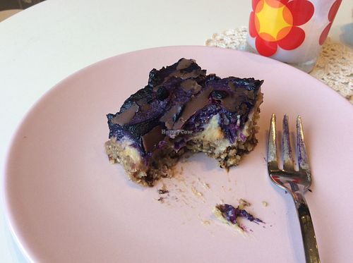 My raspberry and many other things cake, one bite in! at Zdravo Ljubavi in Belgrade