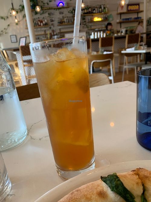 Apple cider, ginger beer & lemon mocktail—deeeelicious!  at Pizzeria Boema in Lenox