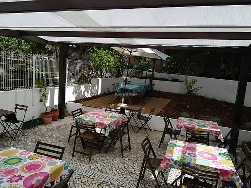 Tea garden at Empório do Chá in Lisbon