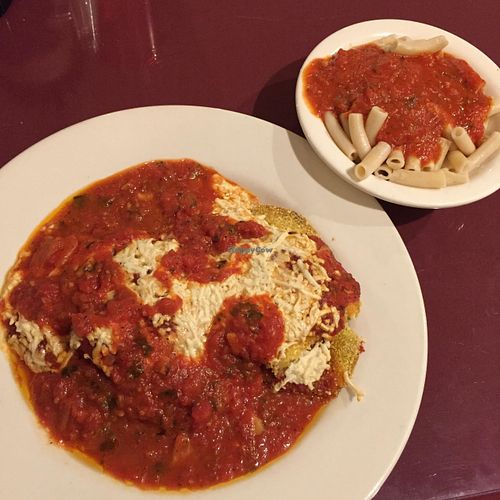 Vegan Gluten Free Eggplant Parmesan at Via Roma Pizza and Restaurant in Toms River