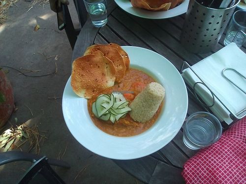 Pumpkin dahl with brown rice at Eat at Martins in Coconut Grove