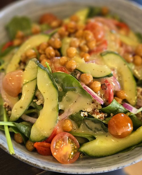 Chickpea salad at Food & Brew in Bicheno
