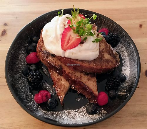 Vegan French Toast at Green Routes Cafe in Oxford