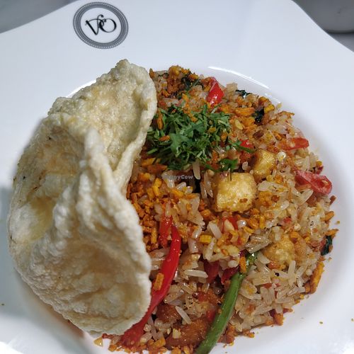 Nasi Goreng KangKung. Love this.  at Violet Oon Satay Bar & Grill in Central Singapore