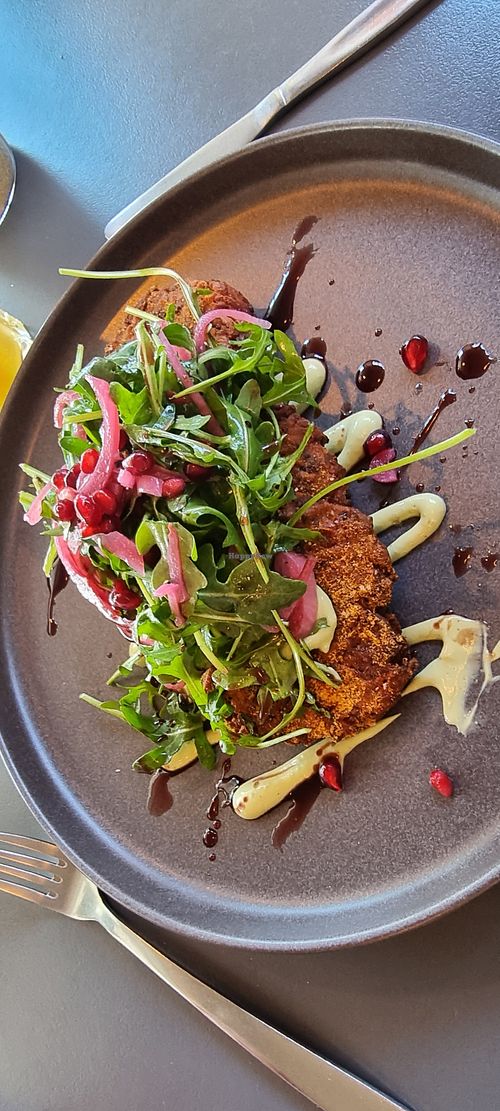 Sweet potato fritters at Soft Cafe in Geelong