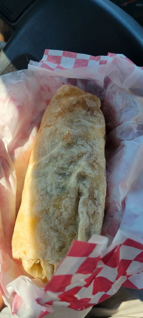 The vegan burrito at White Dove Coffee in Flagstaff