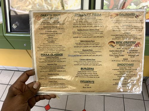Front of menu   at Vegan Korner in Grand Terrace