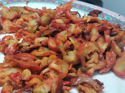 Char siew (mock) at Vegetarian Food 素食圆 in Central Singapore