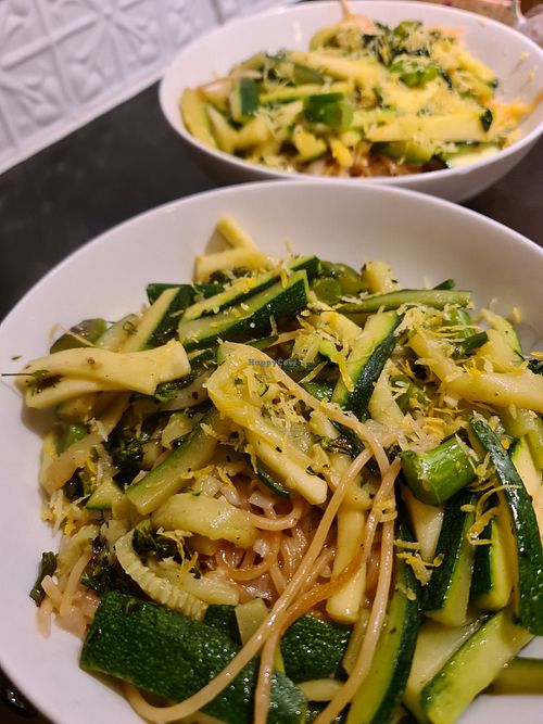Lemony pasta at VegMeUp in West Footscray
