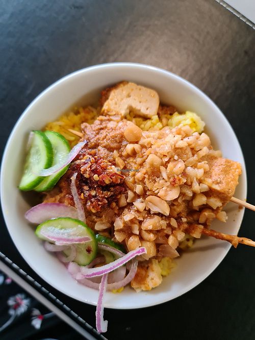 Satay tofu at VegMeUp in West Footscray