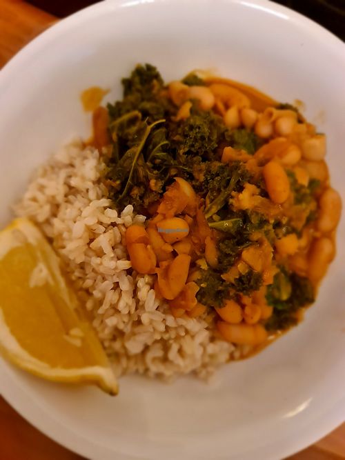 Creamy white beans and kale at VegMeUp in West Footscray