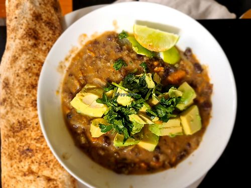 Black bean soup at VegMeUp in West Footscray