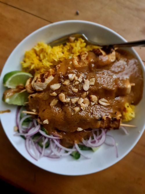 Tofu satay at VegMeUp in West Footscray