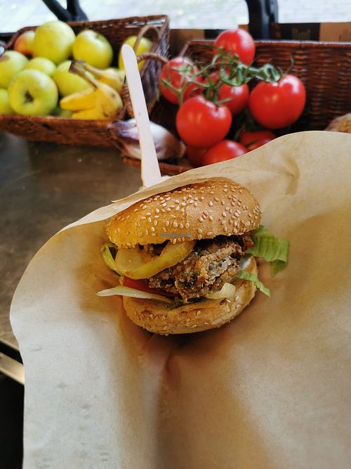 veggie burger at Ramai's Foodtruck in Castricum