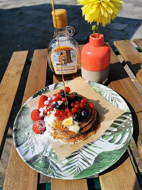 vegan pancakes at Ramai's Foodtruck in Castricum