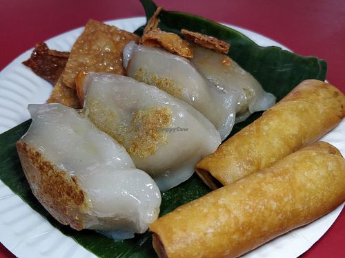 Pan fried soon kueh with spring rolls at Kueh Ho Jiak 粿好吃 - Chinatown in Central Singapore