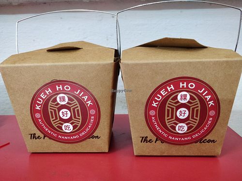 Deliveries boxes at Kueh Ho Jiak 粿好吃 - Chinatown in Central Singapore
