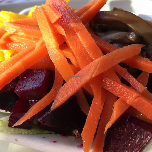 pickle plate at Angelica Kitchen in New York City
