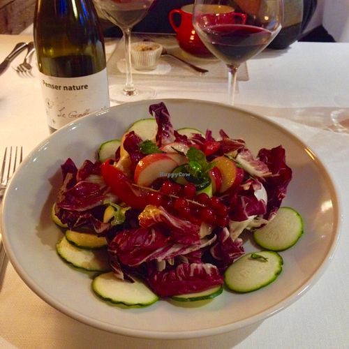 delicious salad at L'Impossible in Chamonix-mont-blanc