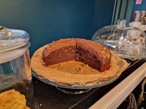 Gluten free vegan brownie cake at We Love Coffee in Leuven