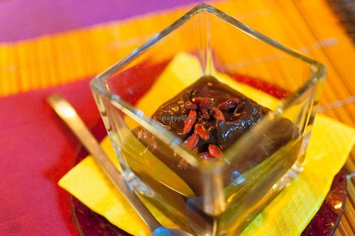 Avocado choco mousse at Vegamore in Milan