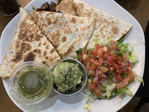 Fajita ‘Steak’ Quesadilla   at Más Veggies Taqueria in Torrance
