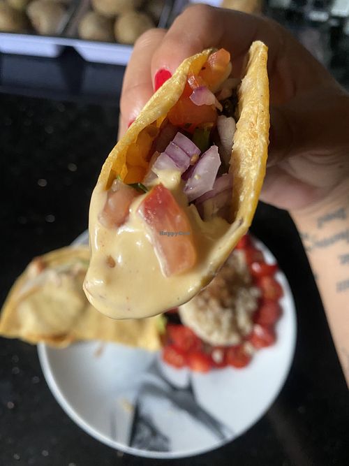 Close-Up of Carne Asada Taco (so many onions) 😣 Doh!  at Más Veggies Taqueria in Corte Madera