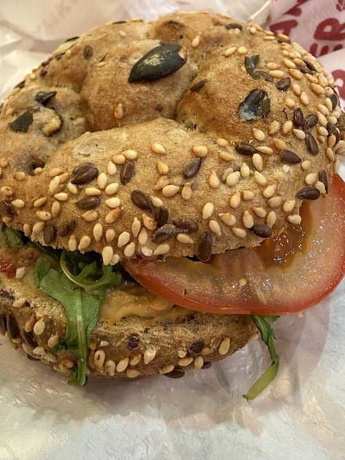 vegan sandwich  at Anker - Hauptbahnhof in Vienna