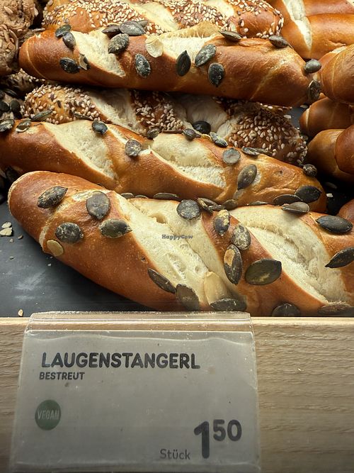 soft pretzel stick vegan  at Anker - Hauptbahnhof in Vienna