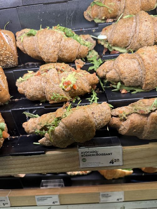 vegan sandwich croissant  at Anker - Hauptbahnhof in Vienna