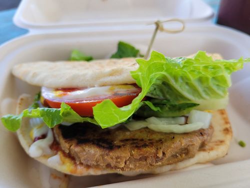 Taro burger at Earth Aloha Eats - Kahului in Kahului