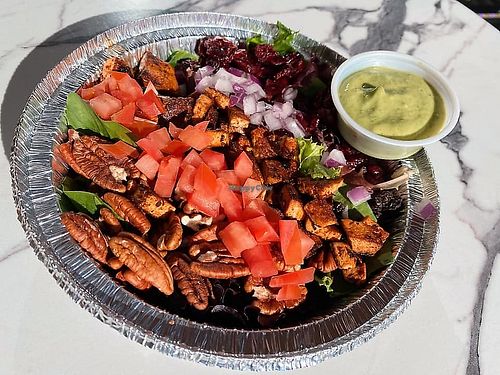 vegan salad at Vegan Nectar in Escondido