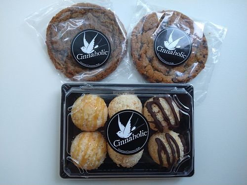 Cookies: chocolate chip, cinnadoodle, coconut macaroons at Cinnaholic in Chicago