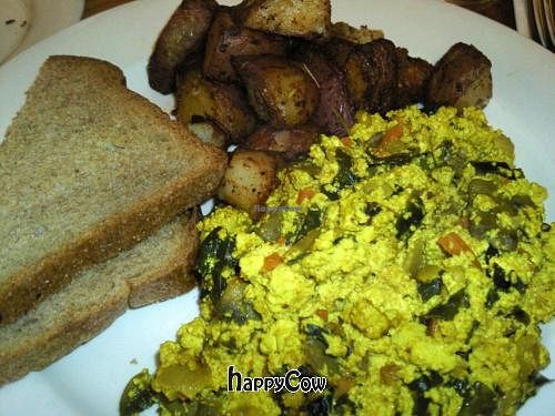 tofu scramble (vegan) at Bliss Cafe in Brooklyn