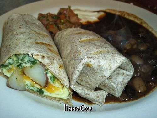 breakfast burrito (vegetarian) at Bliss Cafe in Brooklyn