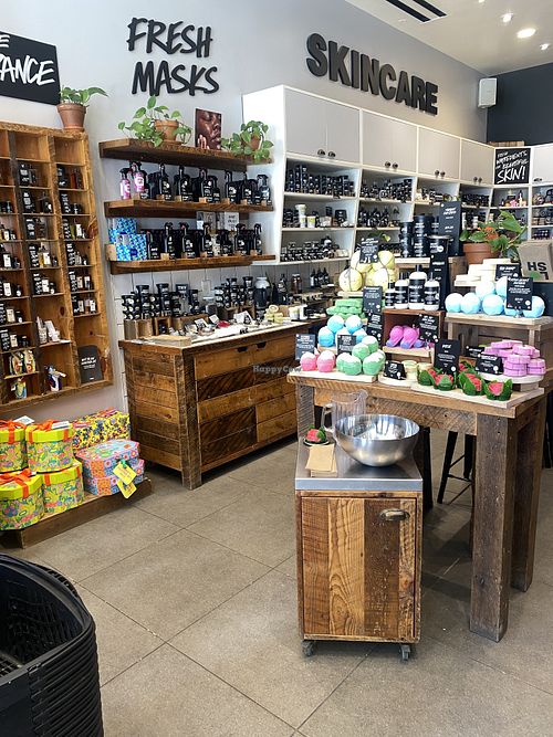 Interior - Skincare in the left corner near makeup/lip balms  at LUSH in Emeryville