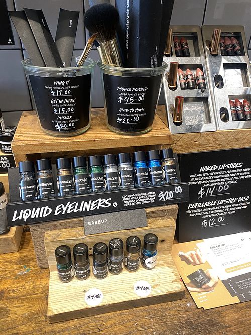 All the Liquid Eyeliners are Vegan Friendly!  at LUSH in Emeryville