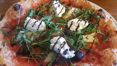 Rustica pizza (vg) #Veganuary at Up North Pizza Co in South Shields