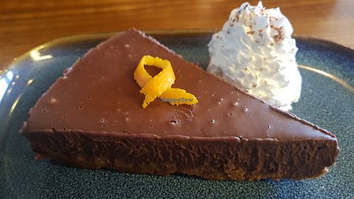 Chocolate orange torte (vg) #Veganuary at Up North Pizza Co in South Shields