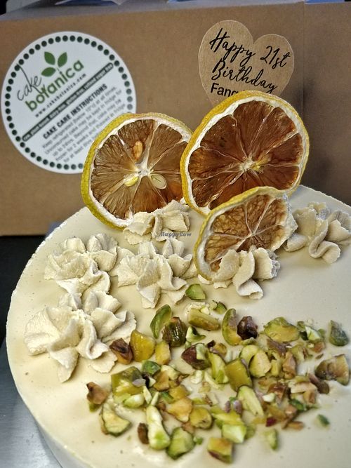 Lemon Cashew Cream Cake at Cake Botanica in Central Singapore